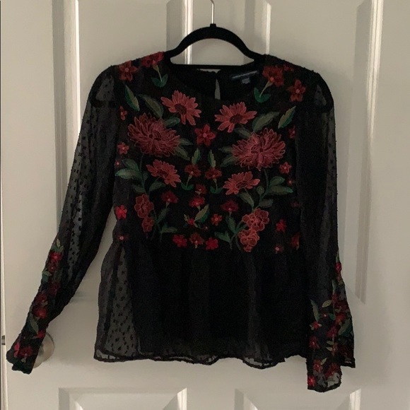 American eagle flower mesh top - Picture 1 of 5